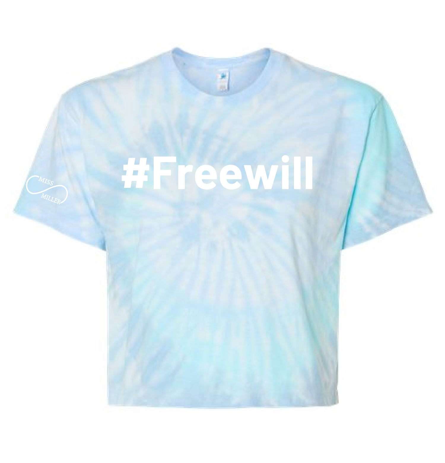 Official Miss Miller Merch – Ladies Tie Dye Crop T-Shirt – Lagoon product image
