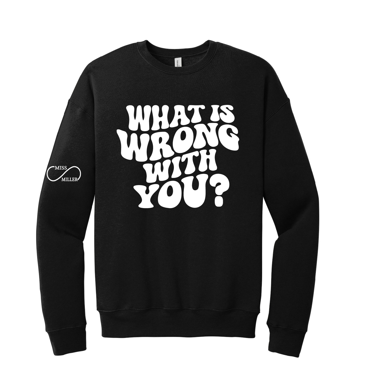 Official Miss Miller Merch - Ring Spun Cotton Crewneck - Black - Image 3