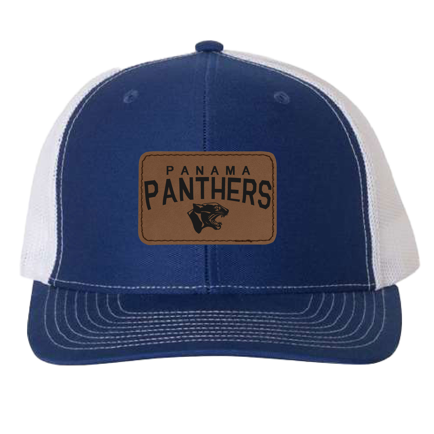 Panama Sports Boosters – Snapback Trucker Cap – Royal/White with Laser Patch product image