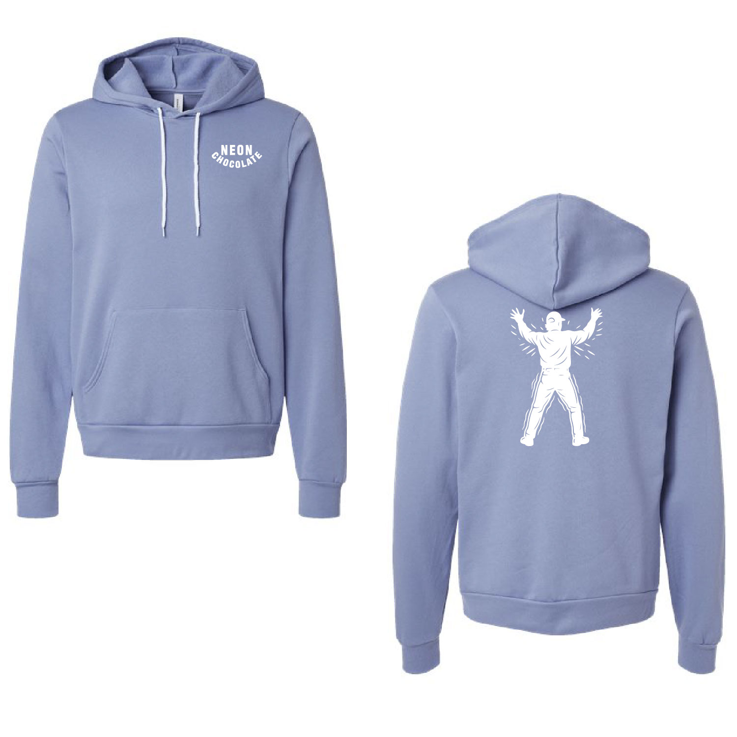 Official Whacky Jack Merch - Bella Hooded Sweatshirt - Lavender Blue - Image 4