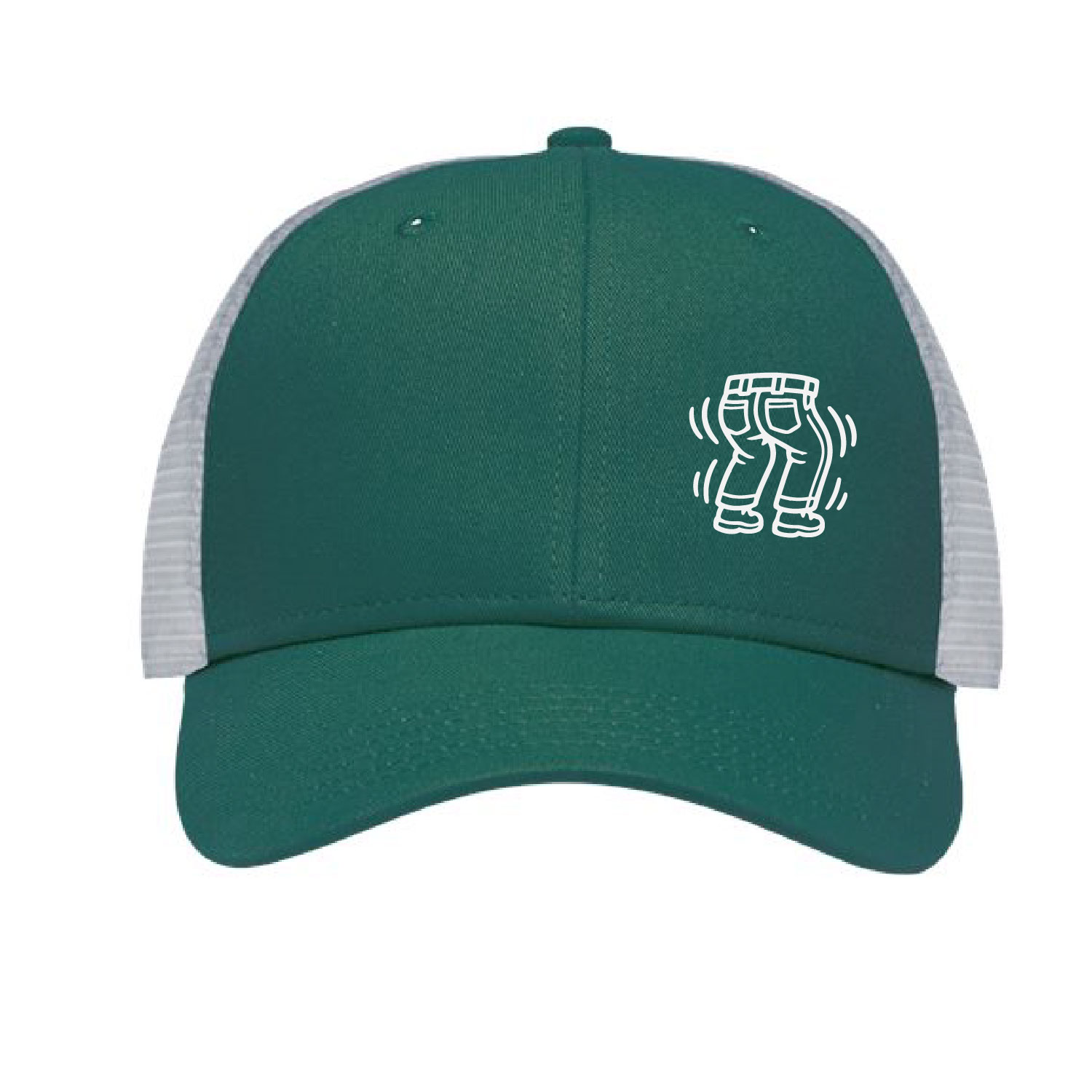 Official Whacky Jack Merch – Sportsman Traditional Lo Pro Mesh Back Trucker Cap – Green / White – Embroidered product image