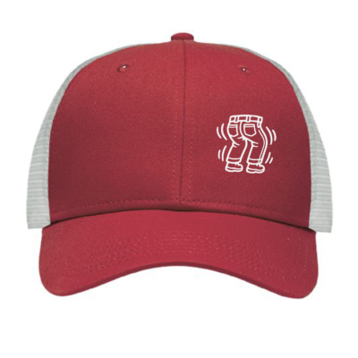 Official Whacky Jack Merch – Sportsman Traditional Lo Pro Mesh Back Trucker Cap – Cardinal / White – Embroidered product image