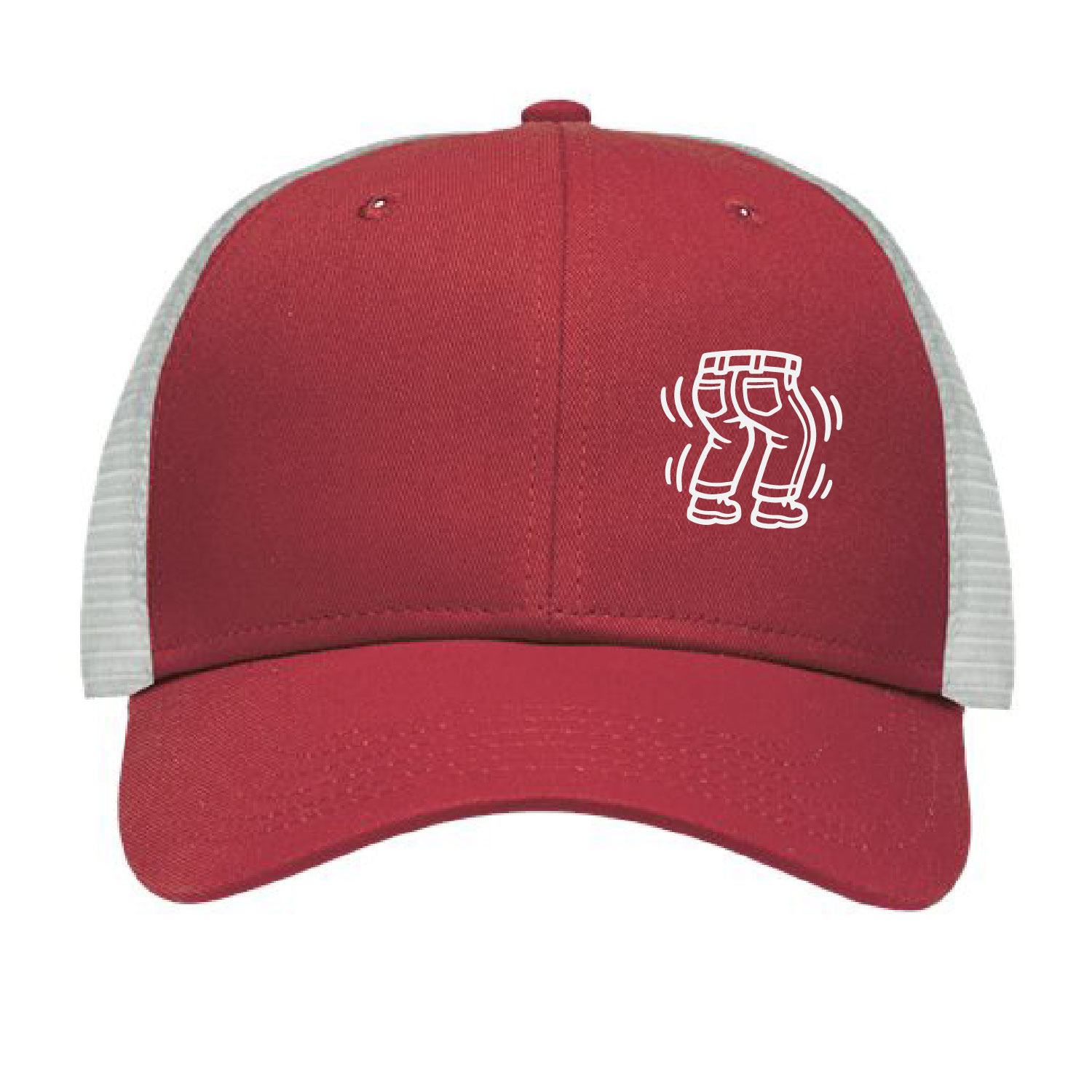 Official Whacky Jack Merch – Sportsman Traditional Lo Pro Mesh Back Trucker Cap – Cardinal / White – Embroidered product image