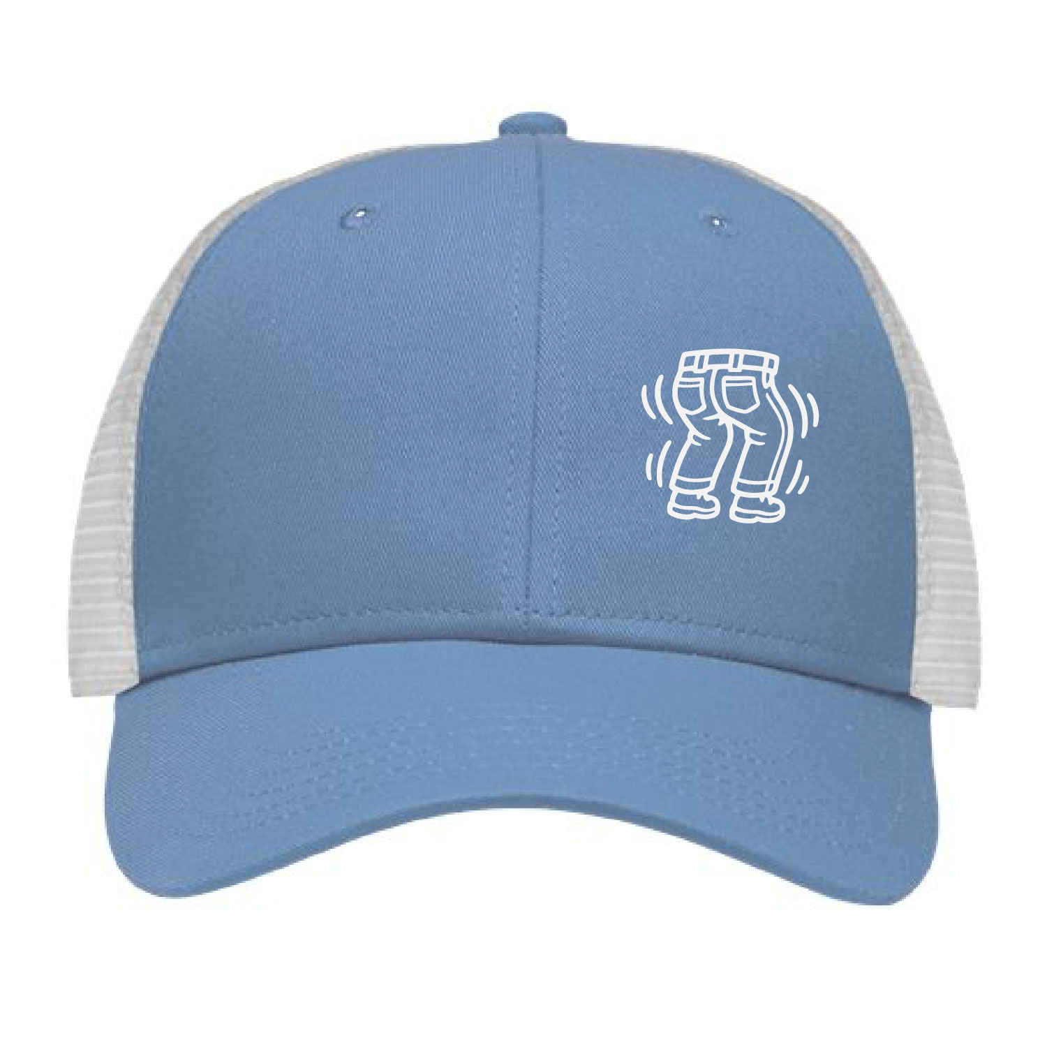 Official Whacky Jack Merch – Sportsman Traditional Lo Pro Mesh Back Trucker Cap – Sky Blue / White – Embroidered product image