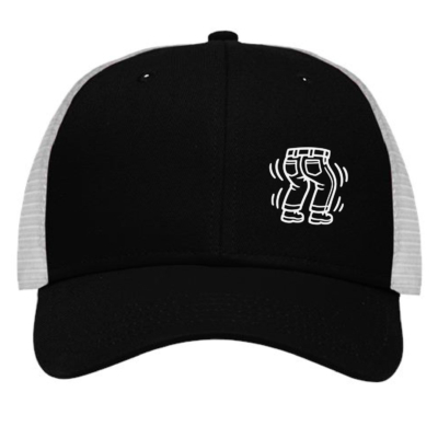 Official Whacky Jack Merch – Sportsman Traditional Lo Pro Mesh Back Trucker Cap – Black / White – Embroidered product image