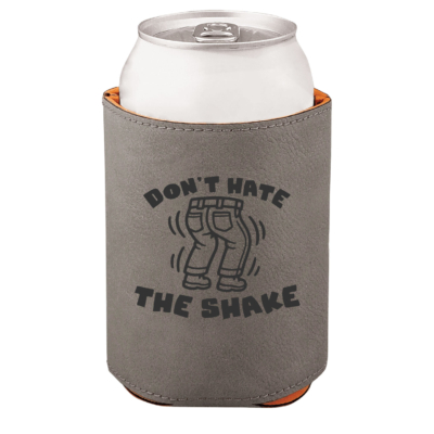 Official Whacky Jack Merch – 3 3/4″ Gray Laser Enraved Leatherette Beverage Holder product image