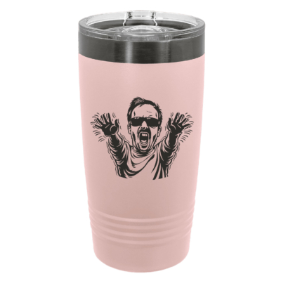 Official Whacky Jack Merch - Polar Camel 20 oz. Blush/Ghost Black ION-Plated Ringneck Tumbler with Slider Lid Laser Engraved