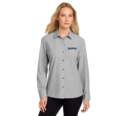 ZAXBYS Above Store Merch – Ladies Mercer+Mettle Long Sleeve Stretch Woven Full Button Shirt – Embroidered product image