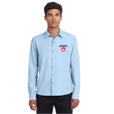 ZAXBYS Above Store Merch – Men’s Mercer+Mettle Long Sleeve Stretch Woven Full Button Shirt – Embroidered product image