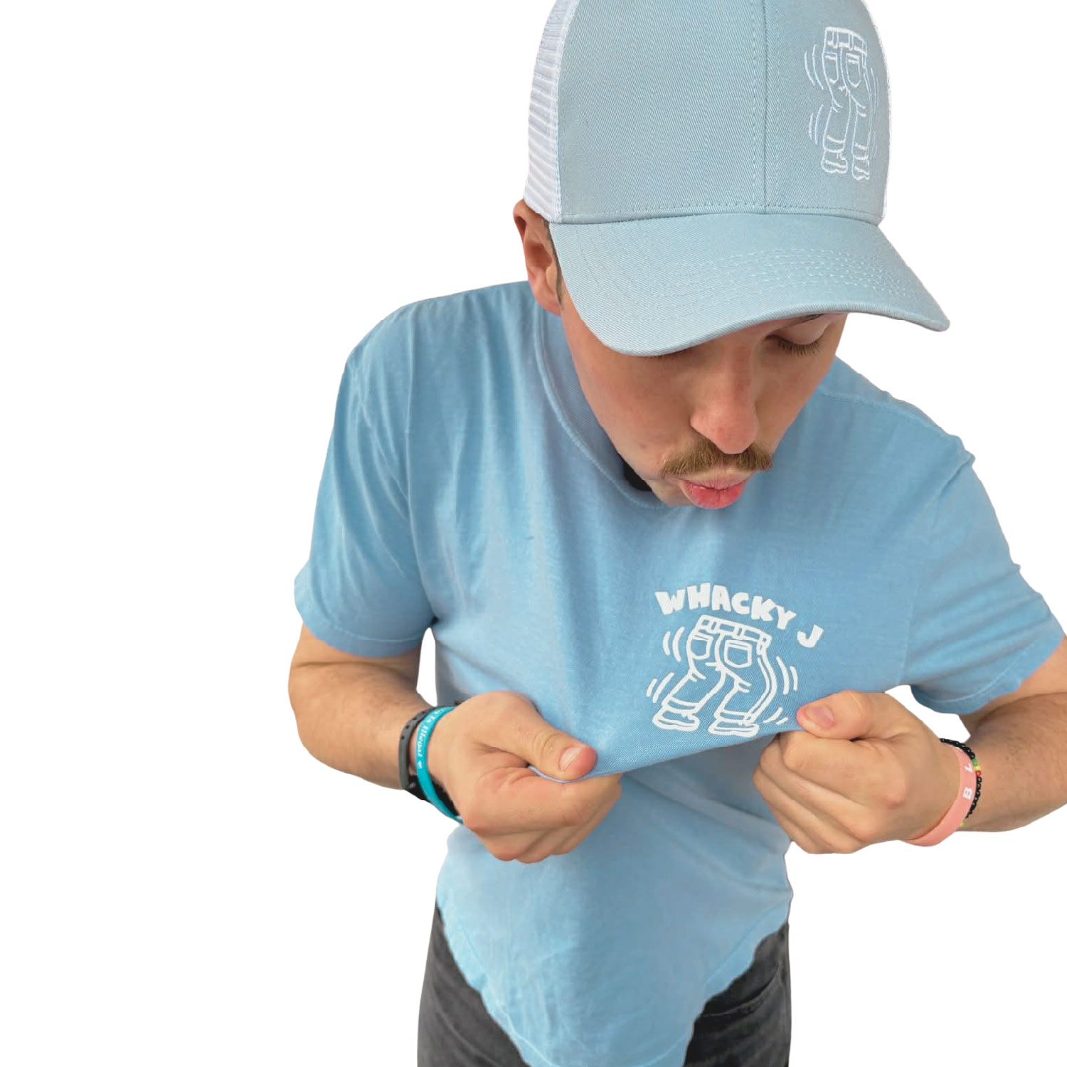 Official Whacky Jack Merch - Comfort Color Short Sleeve Shirt - Washed Denim - Image 6