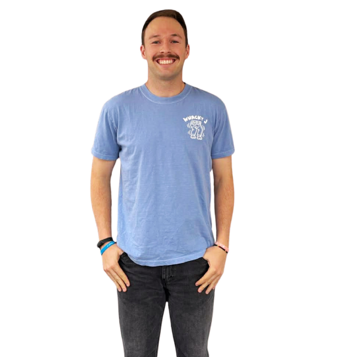 Official Whacky Jack Merch - Comfort Color Short Sleeve Shirt - Washed Denim - Image 5