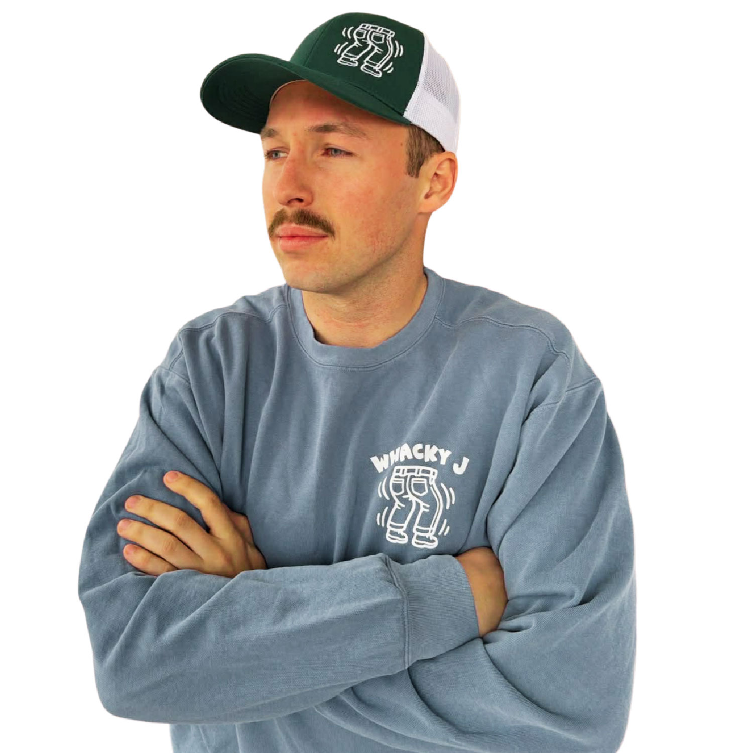 Official Whacky Jack Merch – Sportsman Traditional Lo Pro Mesh Back Trucker Cap – Green / White – Embroidered product image