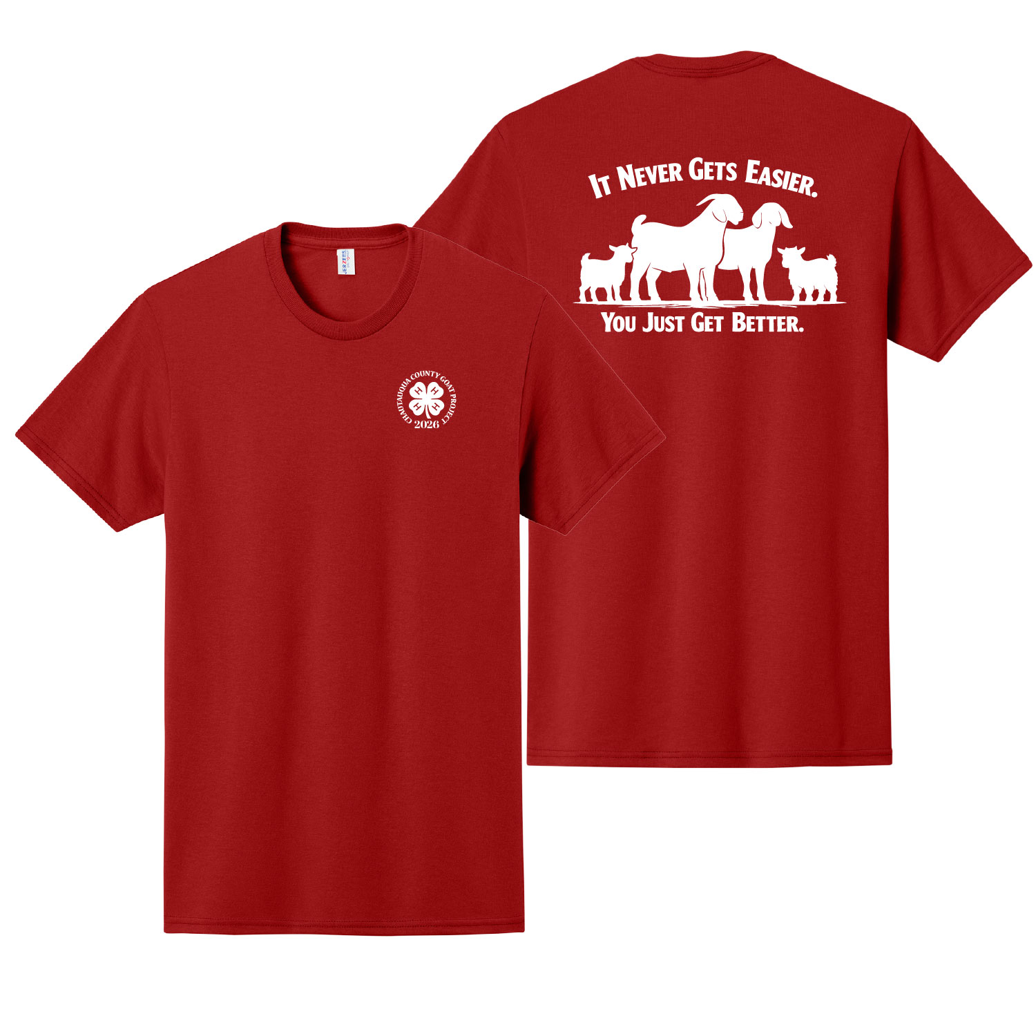 4H Goat Project – Cotton Short Sleeve Shirt – Red product image