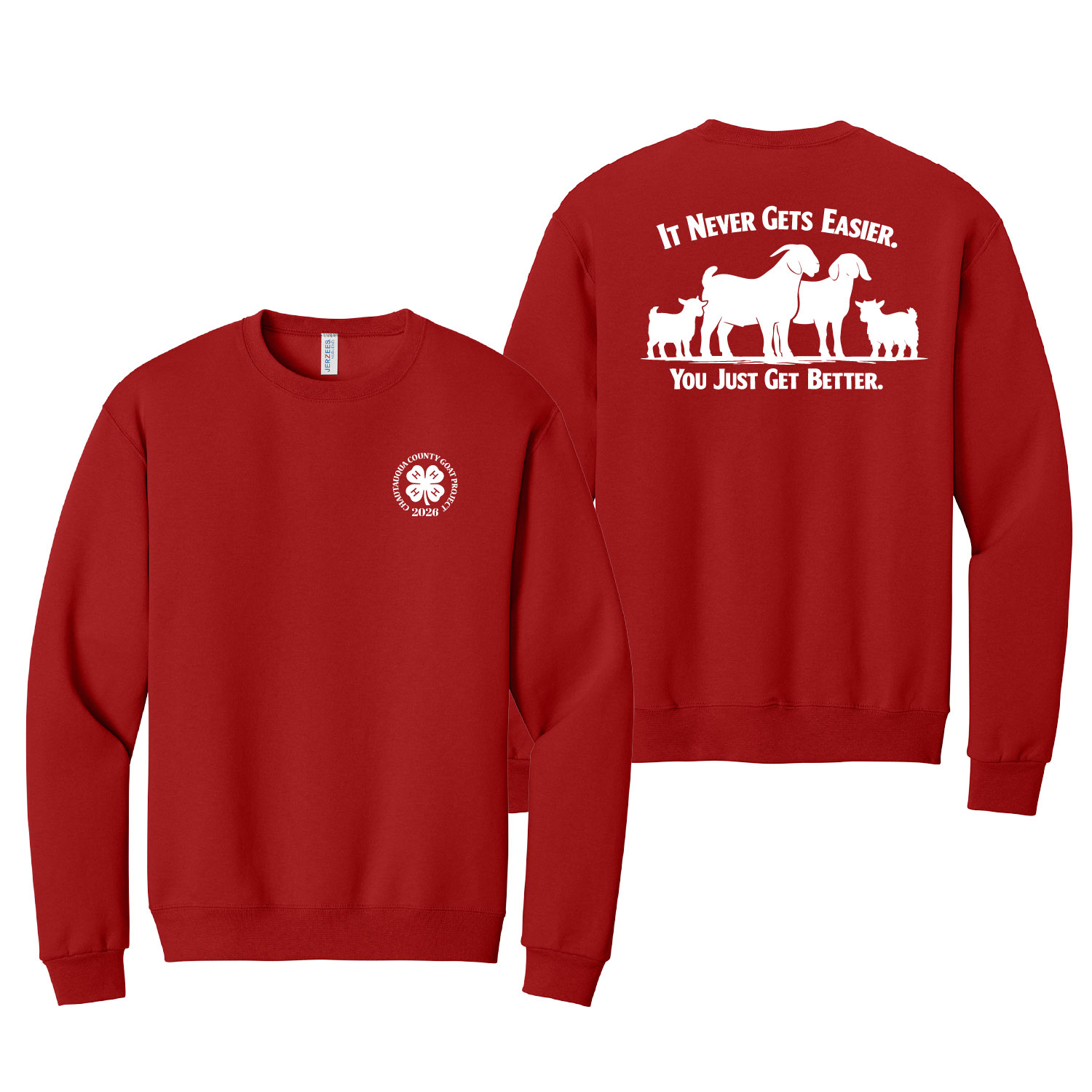 4H Goat Project – Cotton Crewneck – Red product image