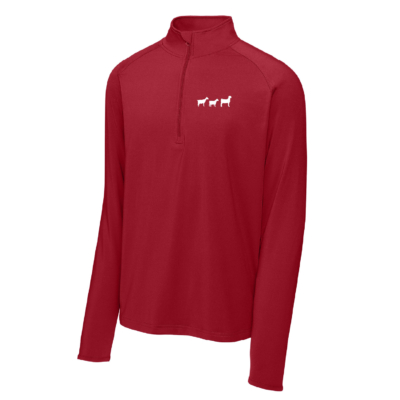 4H Goat Project – Unisex Quarter zip Pullover – Red – EMBROIDERED product image