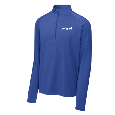 4H Goat Project – Unisex Quarter zip Pullover – Royal – EMBROIDERED product image