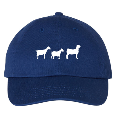 4H Goat Project – Unstructured Cap- Royal – EMBROIDERED product image