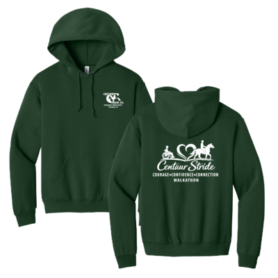 Centaur Stride Walkathon – Cotton Hooded Sweatshirt- Forest Green product image
