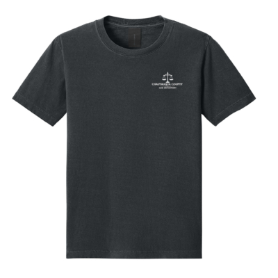Chautauqua County Law Department – Bella Garment Dyed T-Shirt – Black – Printed product image