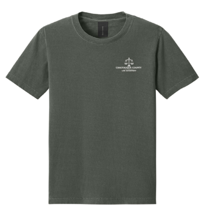 Chautauqua County Law Department – Bella Garment Dyed T-Shirt – Washed Charcoal product image
