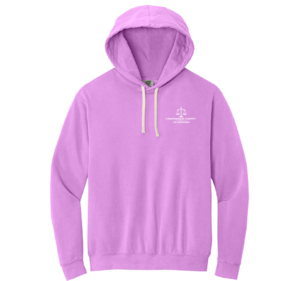 Chautauqua County Law Department – Comfort Colors Hooded Sweatshirt – Neon Violet – Printed product image