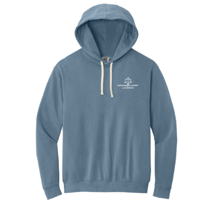 Chautauqua County Law Department – Comfort Colors Hooded Sweatshirt – Blue Jean – Printed product image
