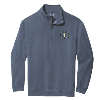Chautauqua County Law Department – Comfort Colors 1/4 Zip Sweatshirt – Blue Jean- Embroidered product image