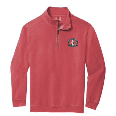 Chautauqua County Law Department – Comfort Colors 1/4 Zip Sweatshirt – Crimson- Embroidered product image