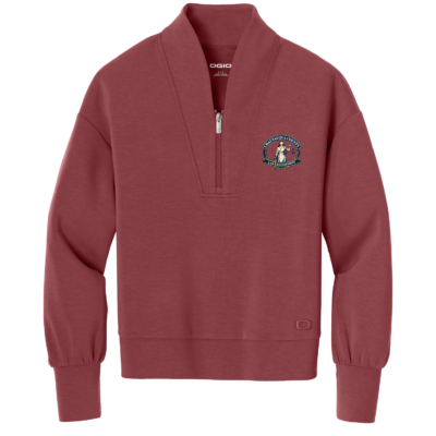 Chautauqua County Law Department – Ladies Ultra Soft 1/2 Zip – Soft Ruby – Embroidered product image