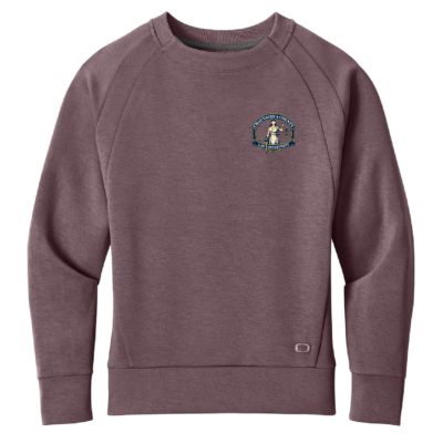 Chautauqua County Law Department – Ladies Ultra Soft Crew Sweatshirt – Ashen Plum Embroidered product image