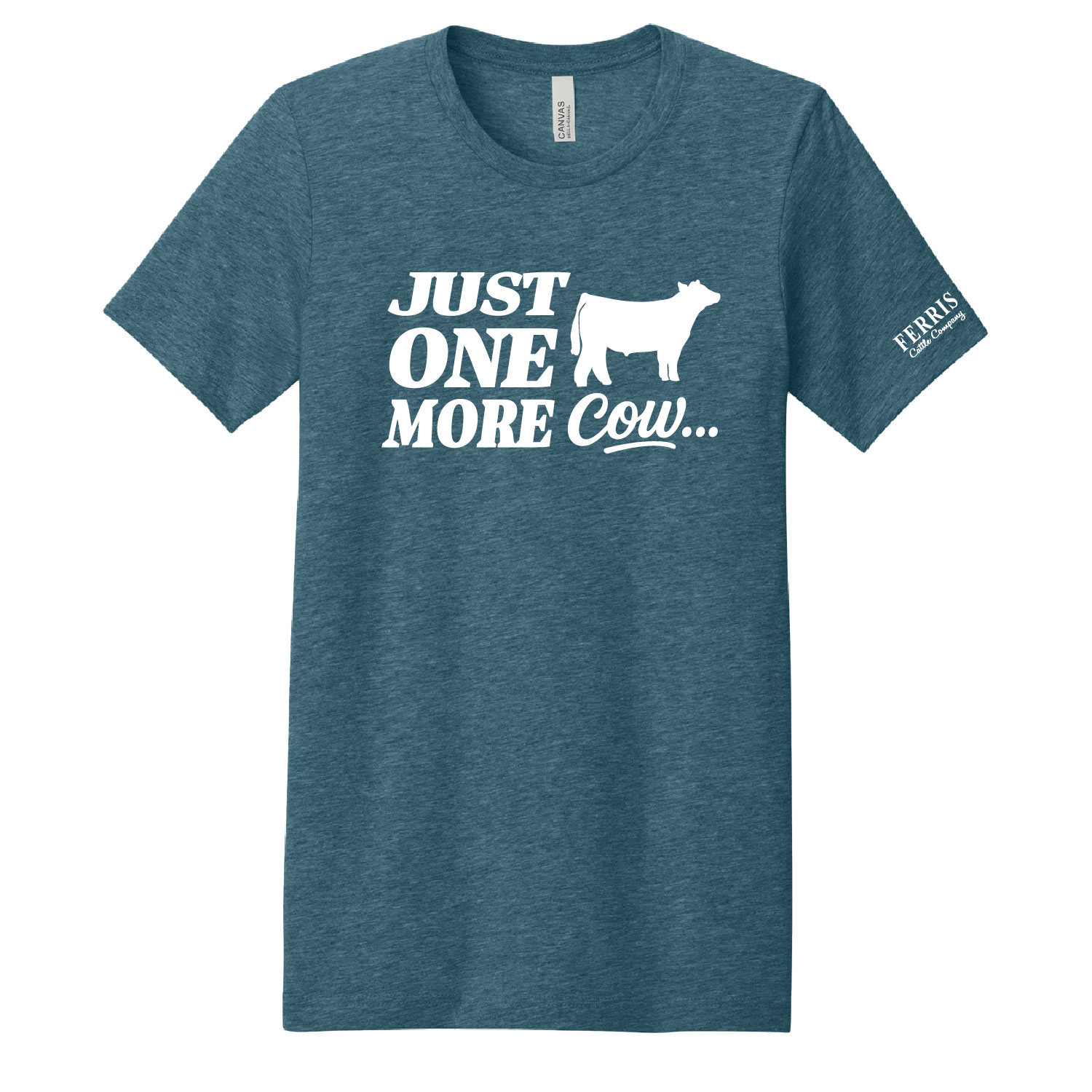 Ferris Cattle Company Official Merch Store - Heathered Short Sleeve Shirt - Heather Slate - Image 3