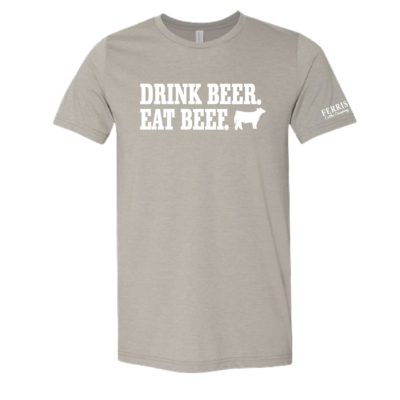 Ferris Cattle Company Official Merch Store - Heathered Short Sleeve Shirt - Heather Stone
