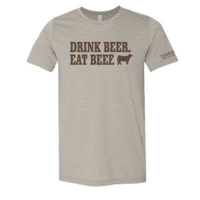 Ferris Cattle Company Official Merch Store – Heathered Short Sleeve Shirt – Heather Stone product image
