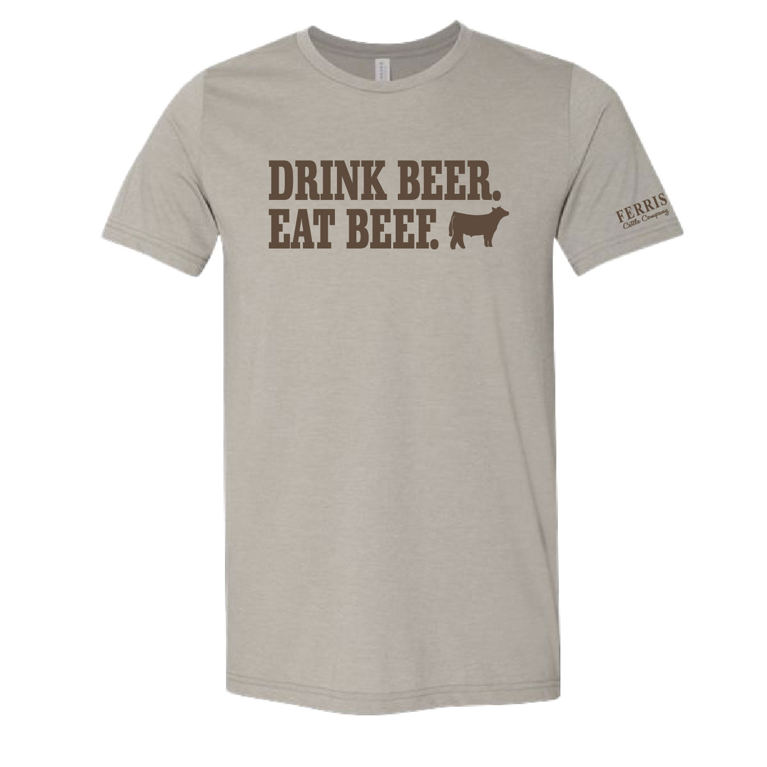 Ferris Cattle Company Official Merch Store – Heathered Short Sleeve Shirt – Heather Stone product image