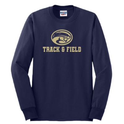 Golden Cougars Track – Cotton Long Sleeve Shirt – Navy product image