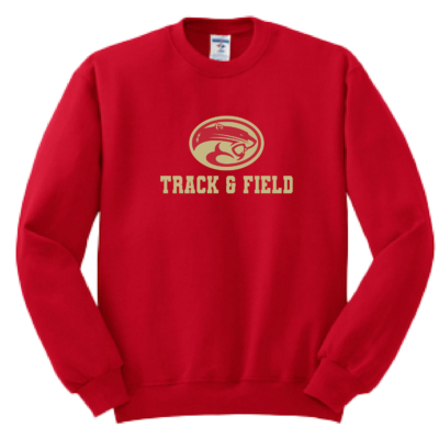 Golden Cougars Track – Cotton Crewneck Sweatshirt – True Red product image