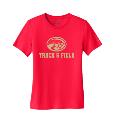 Golden Cougars Track – Ladies Nike Legend Dri-Fit Short Sleeve Shirt – Red product image