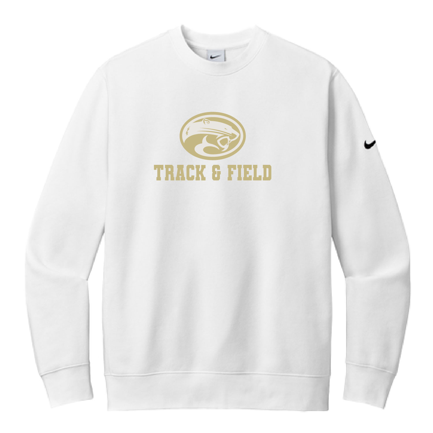 Golden Cougars Track – Nike Club Crew Sweatshirt -White product image