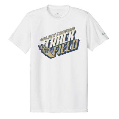 Golden Cougars Track -Nike Legend Dri-Fit Short Sleeve Shirt - White