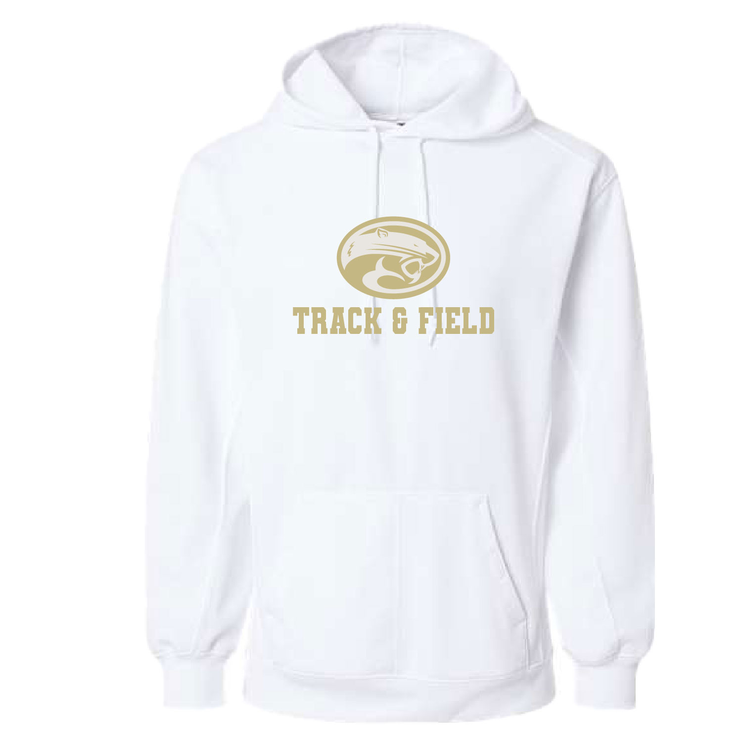 Golden Cougars Track – POLY Hooded Sweatshirt – White product image