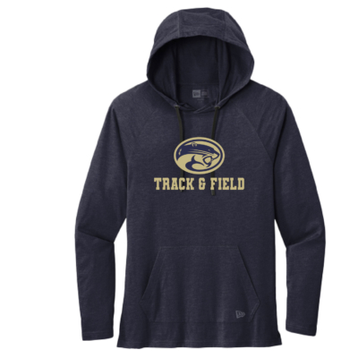 Golden Cougars Track - New Era Tri-Blend Long Sleeve Hoodie - True Navy