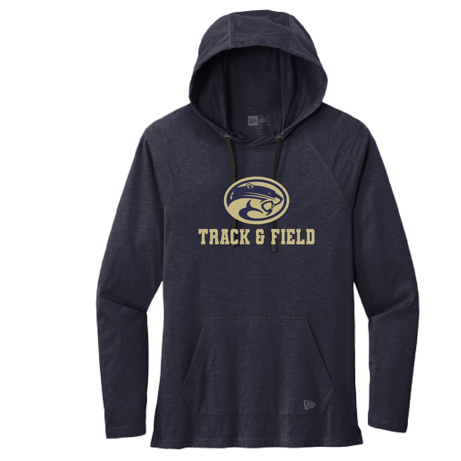 Golden Cougars Track – New Era Tri-Blend Long Sleeve Hoodie – True Navy product image
