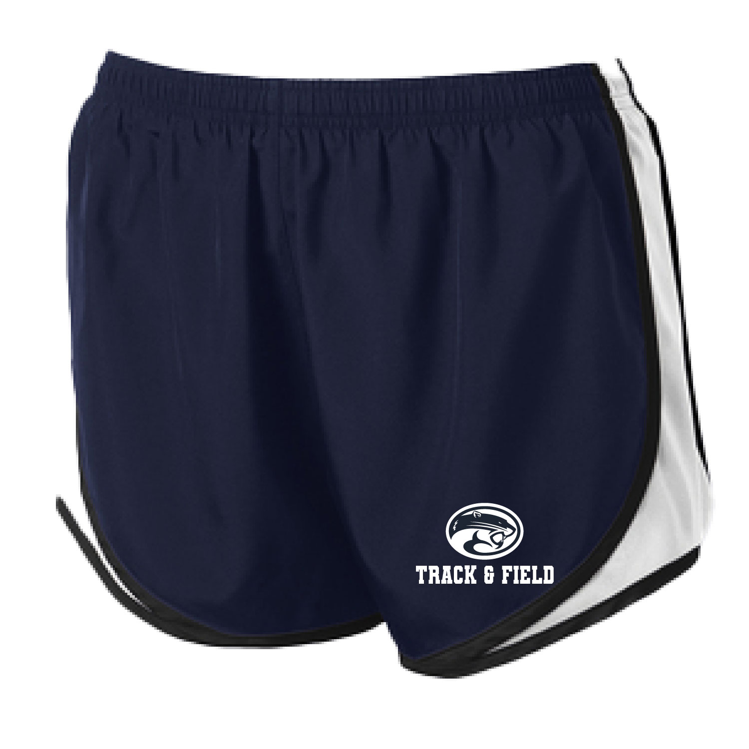 Golden Cougars Track – Sport-Tek Ladies Cadence Shorts – Navy/White product image