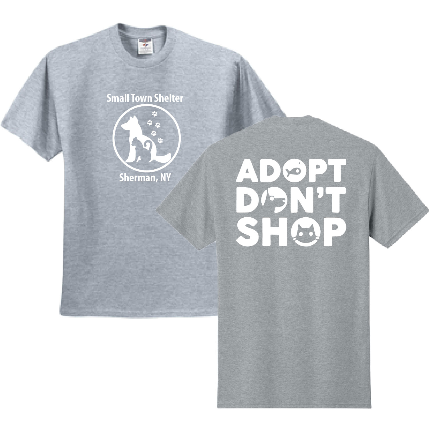 Small Town Shelter – Cotton Short Sleeve Shirt – Athletic Heather product image