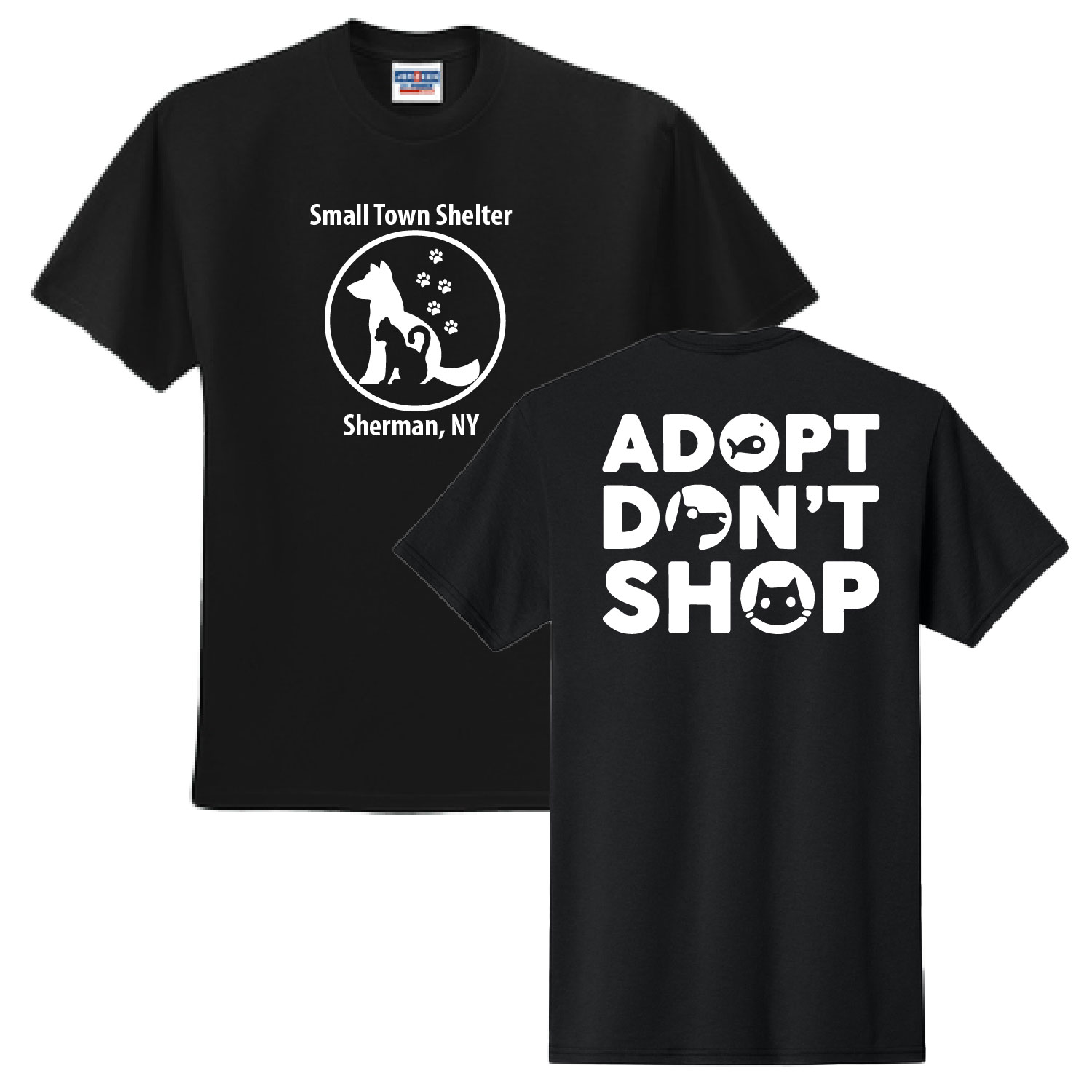 Small Town Shelter – Cotton Short Sleeve Shirt – Black product image