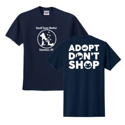 Small Town Shelter – Cotton Short Sleeve Shirt – Navy product image