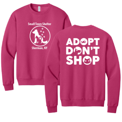 Small Town Shelter – Cotton Crewneck- Cyber Pink product image