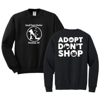 Small Town Shelter – Cotton Crewneck- Black product image