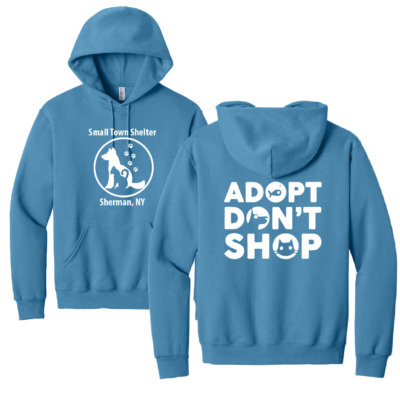 Small Town Shelter – Cotton Hooded Sweatshirt – Columbia Blue product image