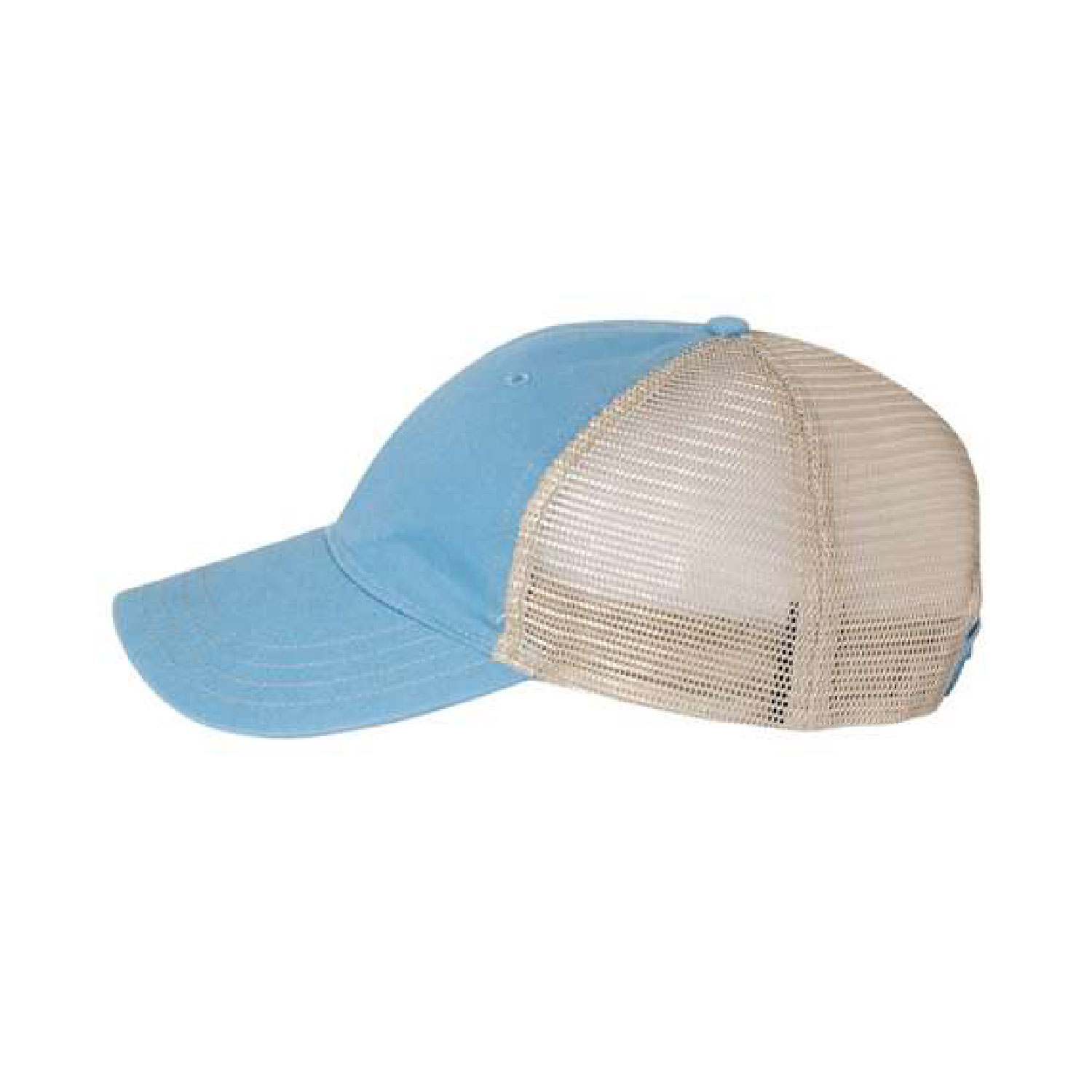 Official Whacky Jack Merch - Richardson Unstructured Garment Washed Cap- Columbia Blue/Khaki - Embroidered - Image 2